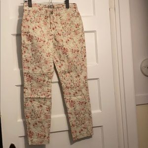 Floral Gap cropped khakis